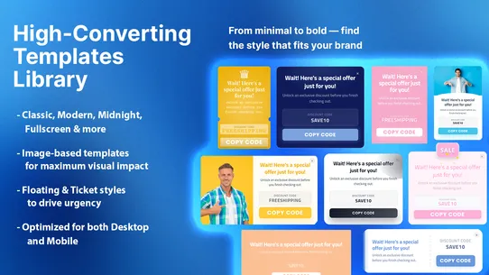 Easy Popups: Exit &amp; Timer screenshot