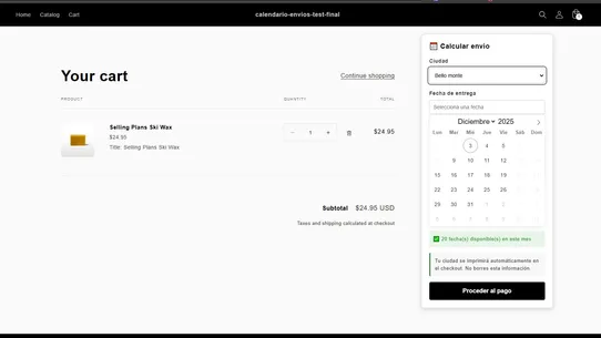 Calendify Delivery screenshot