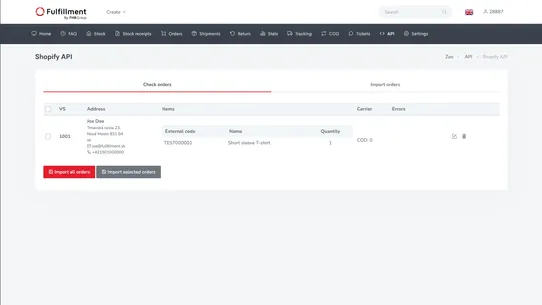 Fulfillment by FHB Group screenshot
