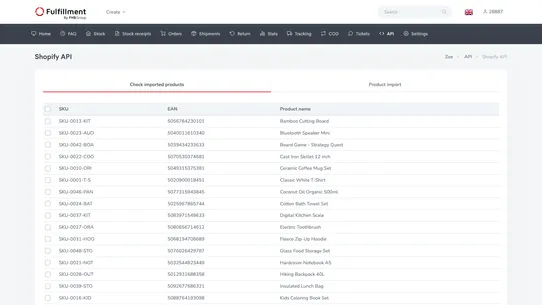 Fulfillment by FHB Group screenshot