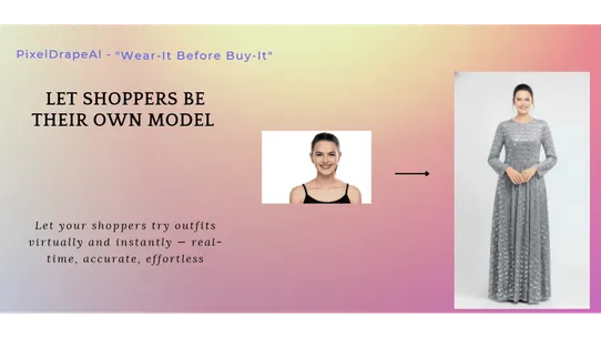 PixelDrapeAI ‑ Virtual Try‑On screenshot