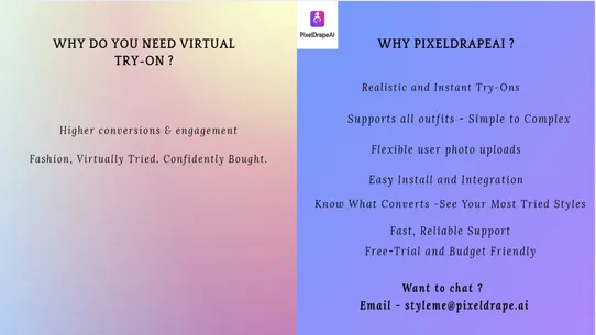 PixelDrapeAI ‑ Virtual Try‑On screenshot