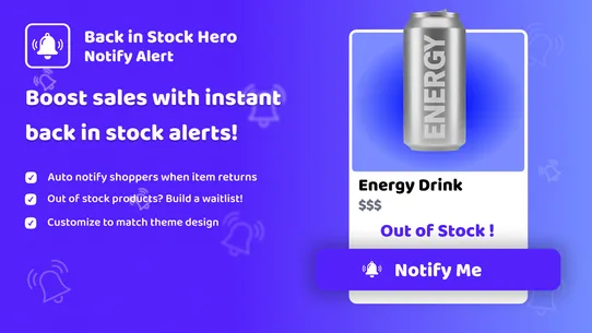 Back In Stock ‑ Notify Hero screenshot