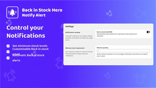 Back In Stock ‑ Notify Hero screenshot