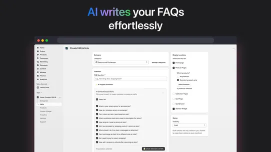 Sumo Product FAQ Builder + AI screenshot