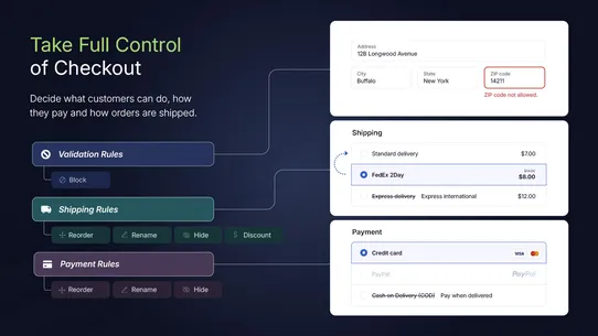 Sleek Checkout Rules Pro screenshot