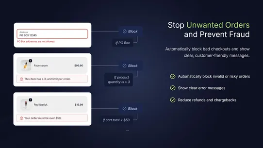 Sleek Checkout Rules Pro screenshot