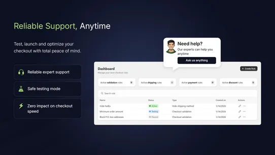 Sleek Checkout Rules Pro screenshot