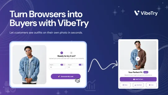 VibeTry AI Try On &amp; Size Guide screenshot