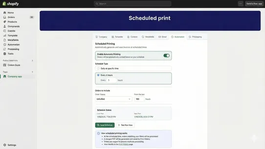 Simple Order Printer PDF screenshot