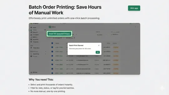 Simple Order Printer PDF screenshot