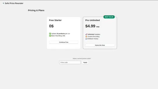 Safe Price Rounder screenshot