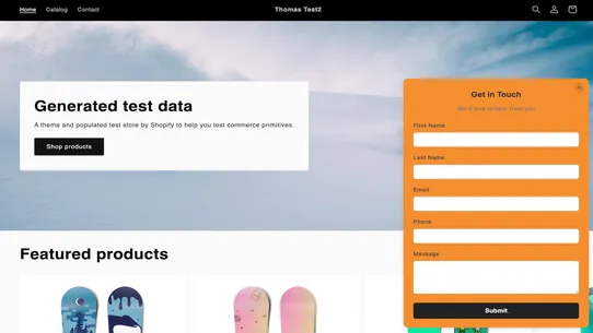 Thomas Contact Form screenshot