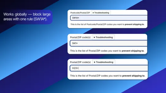 FP1 – Postcode Shipping Guard screenshot