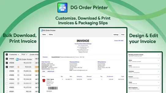 DG Order Printer screenshot