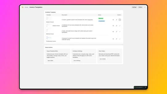 Bee Invoice screenshot