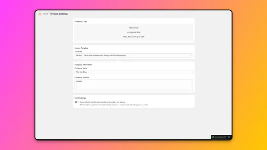 Bee Invoice screenshot