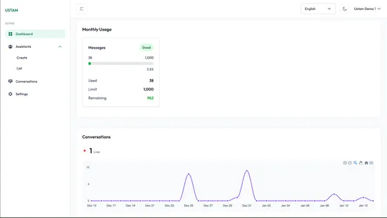Ustam AI Assistant &amp; Chatbot screenshot