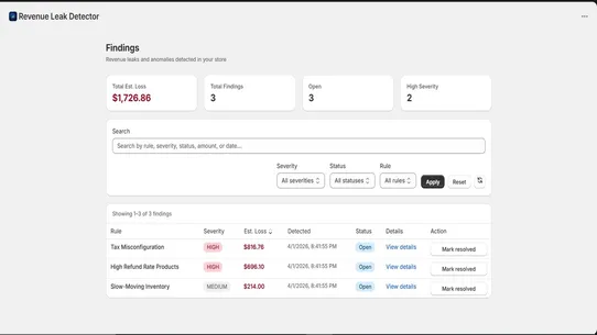 Revenue Leak Detector screenshot