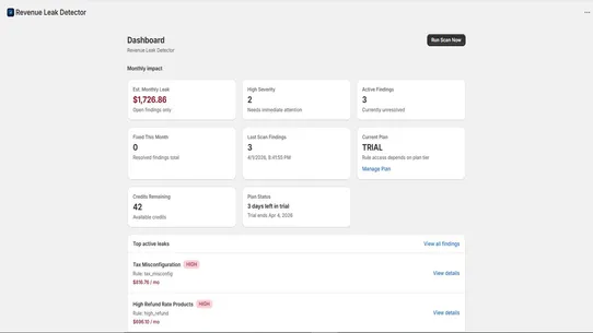 Revenue Leak Detector screenshot