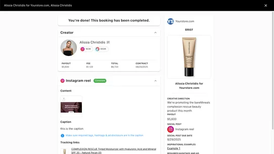 Creatable Influencer Marketing screenshot