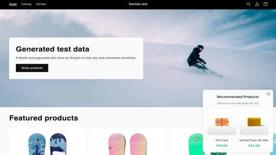 Daniels Products Card screenshot