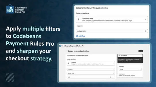 Codebeans Payment Rules Pro screenshot