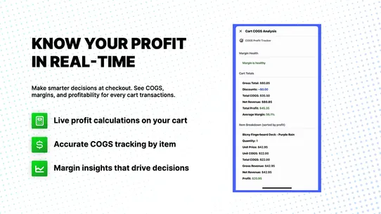 Quick COGS screenshot