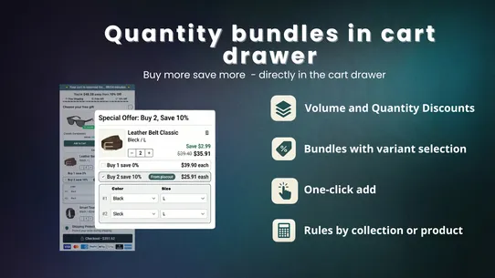Drawerly ‑ Cart Upsells &amp; Gift screenshot
