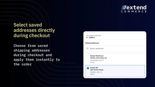Extend B2B Address Book screenshot