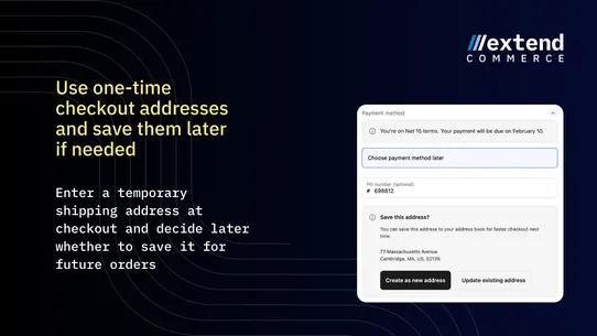 Extend B2B Address Book screenshot