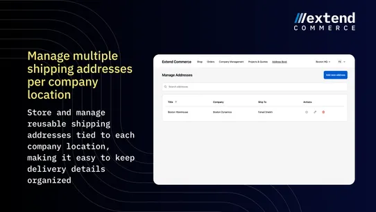 Extend B2B Address Book screenshot