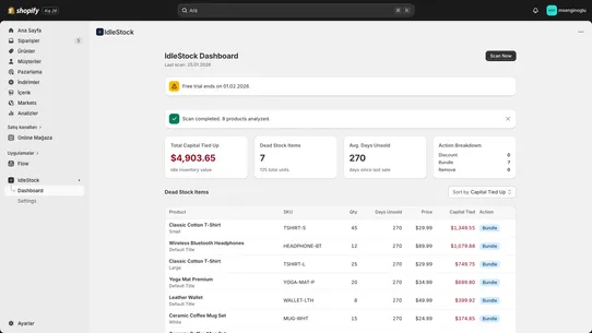 IdleStock ‑ Dead Stock Tracker screenshot