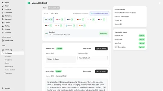 SmartLang screenshot