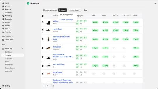 SmartLang screenshot