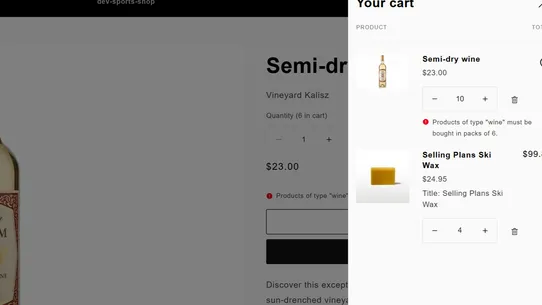 Smart Cart Limits &amp; Validation screenshot