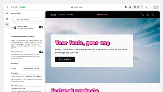 Shop Op Custom Fonts screenshot