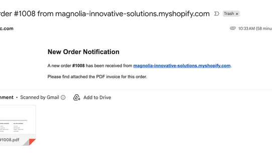 Magnolia Order PDF screenshot