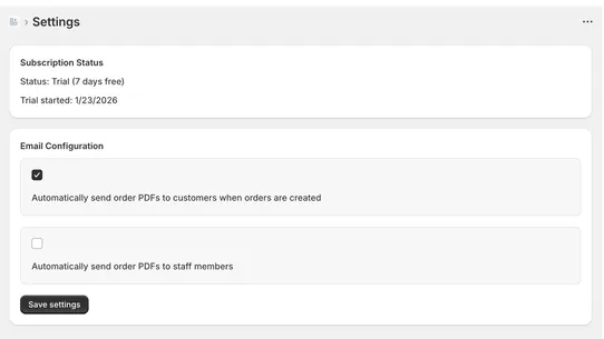 Magnolia Order PDF screenshot