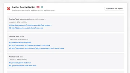 Interlinker ‑ SEO Link Audit screenshot
