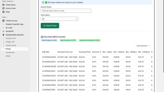 Stanley/Stella Importer screenshot