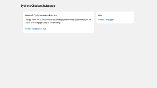 Tychons Checkout Rules screenshot