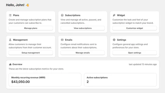 SMART Subscriptions App screenshot