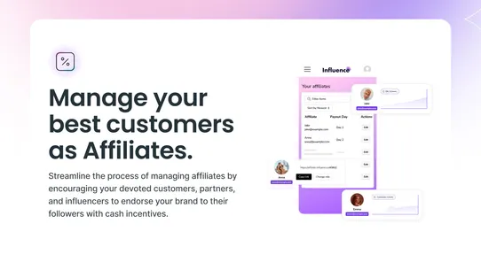 Influence ‑ Loyalty &amp; Referral screenshot