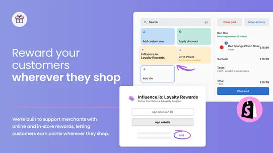 Influence ‑ Loyalty &amp; Referral screenshot