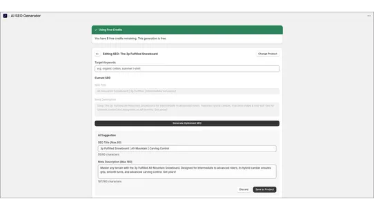 CopySpark:AI SEO &amp; Description screenshot