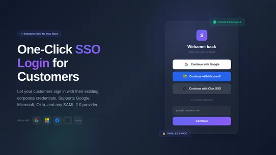 SecurePie Single Sign On‑SSO screenshot