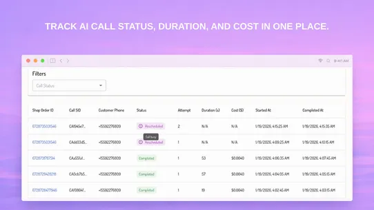 eConfirm ‑ Order qualification screenshot