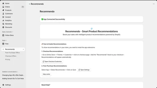 Recommendo screenshot
