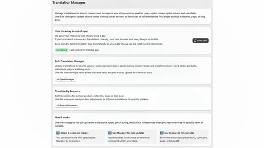 Translation Manager screenshot